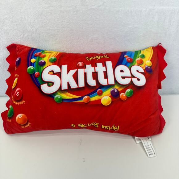 Skittles It'sugar Red Stuffed Pillow with 5 Mini Plush Candy Inside - Picture 3 of 8